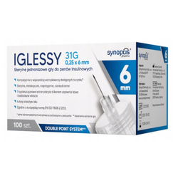 Igły Iglessy do penów 31G 0,25 x 6 mm 100 sztuk