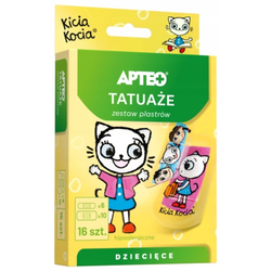 Apteo Care Plastry Tatuaże Kicia Kocia 16 sztuk