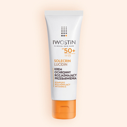 Iwostin SPF 50+ Solecrin Lucidin Krem ochronny rozjaśniający przebarwienia 50ml