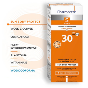 Pharmaceris SUN BODY PROTECT Nawilżająca emulsja ochronna SPF 30 do ciała 150ml