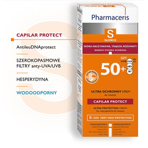 Pharmaceris CAPILAR PROTECT Ultra ochronny krem SPF 50+ do twarzy dla skóry naczynkowej 50ml