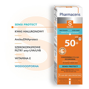 Pharmaceris SENSI PROTECT Emulsja ochronna SPF 50+ do twarzy i okolic oczu 50ml