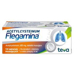 Acetylocysteinum Flegamina 600mg 10 tabletek musujących