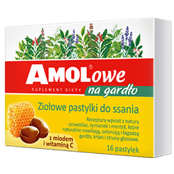 Amolowe tabletki do ssania z miodem 16 sztuk