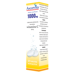 Ascorvita 1000mg 20 tabletek musujących