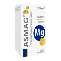 Asmag B 20mg + 0,25mg 50 tabletek