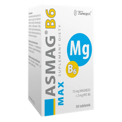 Asmag B6 Max 75mg + 2mg 50 tabletek