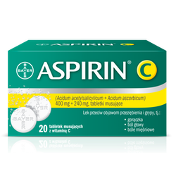 Aspirin C tabletki musujące 20 sztuk