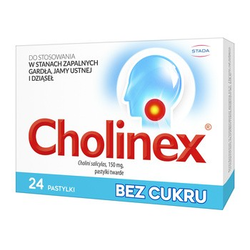 Cholinex bez cukru 24 tabletki do ssania