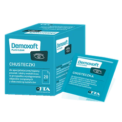 Demoxoft Plus Clean chusteczki do higieny powiek 20 sztuk