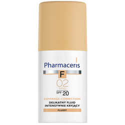 Pharmaceris F COVERAGE-CORRECTION 02 SAND Delikatny fluid intensywnie kryjący 30ml