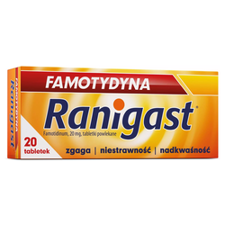 Famotydyna Ranigast 0,02g 20 tabletek