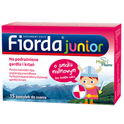 Fiorda Junior malinowa 15 tabletek do ssania