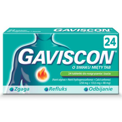 Gaviscon tabletki do ssania 24 sztuk