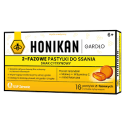 Honikan Gardło 2-fazowe pastylki do ssania 16 sztuk