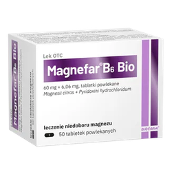 Magnefar B6 Bio 60 tabletek powlekanych