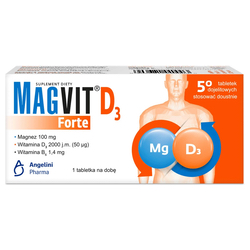 Magvit Forte D3 tabletki dojelitowe 50 sztuk