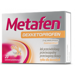 Metafen Dexketoprofen 25mg 20 tabletek