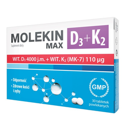 Molekin D3+K2 max 30 tabletek