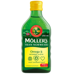 Tran norweski Mollers cytrynowy płyn 250ml