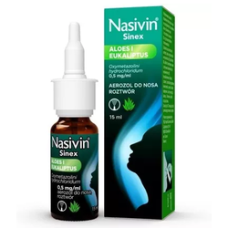 Nasivin Sinex Aloes i Eukaliptus 0,5mg/ml aerozol do nosa 15 ml