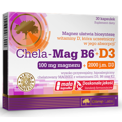 Olimp Chela Mag B6 + D3 kapsułki 30 sztuk