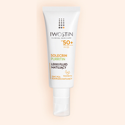 Iwostin SPF 50+ Solecrin Purritin Lekki fluid matujący 40ml