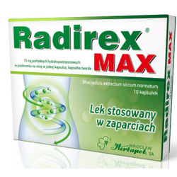 Radirex max 375mg 10 kapsułek