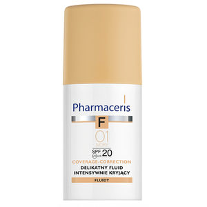 Pharmaceris F DELIKATNY FLUID INTENSYWNIE KRYJĄCY SPF 20 01 IVORY 30ml