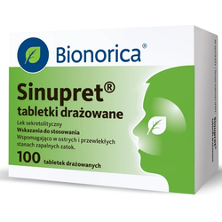 Sinupret drażetki 100 sztuk