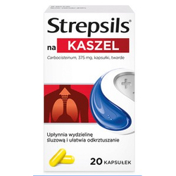 Strepsils na kaszel 375mg 20 kapsułek