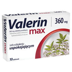 Valerin Max tabletki uspokajające 10 sztuk