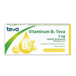 Vitaminum B2 Teva 3 mg tabletki drażowane 50 sztuk