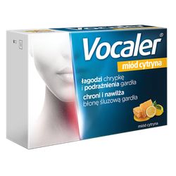 Vocaler miód cytryna pastylki do ssania 24 sztuk