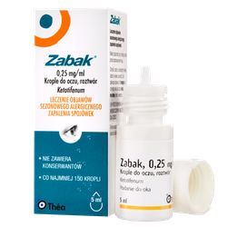 Zabak 0,25mg/ml krople do oczu 5ml