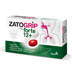 Zatogrip Forte 12+ dla dzieci i dorosłych 15 tabletek