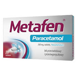 Metafen Paracetamol 500mg 20 tabletek