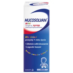 Mucosolvan Mini 15 mg/5 ml syrop dla dzieci powyżej 1 roku 100 ml