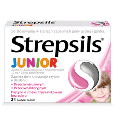 Strepsils Junior Pastylki do ssania 24 sztuki