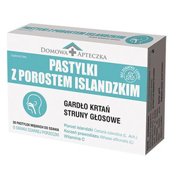 Domowa Apteczka Pastylki z Porostem Islandzkim 30 pastylek do ssania