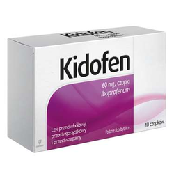 Kidofen czopki doodbytnicze 60 mg 10 sztuk