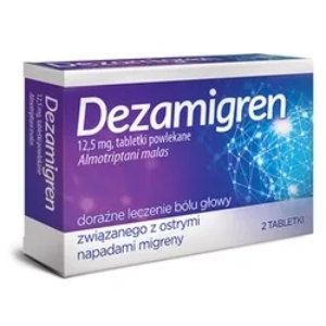 Dezamigren 12,5 mg tabletki powlekane 2 sztuk