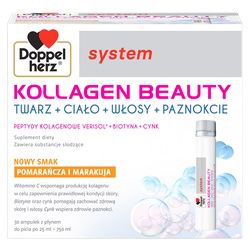 Doppelherz system Kollagen Beauty pomarańcza marakuja 25 ml x 30 ampułek