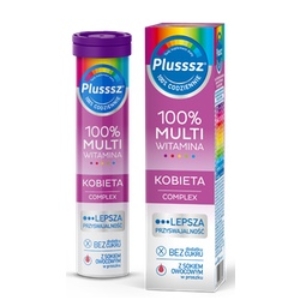 Plusssz 100% Multiwitamina Kobieta Complex 20 tabletek musujących
