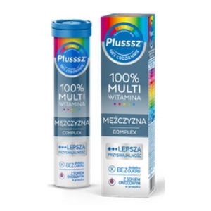 Plusssz 100% Multiwitamina Mężczyzna Complex 20 tabletek musujących
