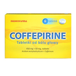 Coffepirine Tabletki od bólu głowy 450 mg+50 mg 6 sztuk