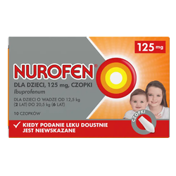Nurofen 125 mg dla dzieci czopki 10 sztuk