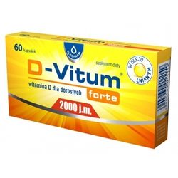 D-Vitum Forte 2000 j.m. witamina D dla dorosłych kapsułki 60 sztuk