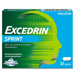 Excedrin Sprint 500 mg 12 tabletki