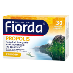 Fiorda Propolis pastylki do ssania smak miodu i propolisu 30 sztuk